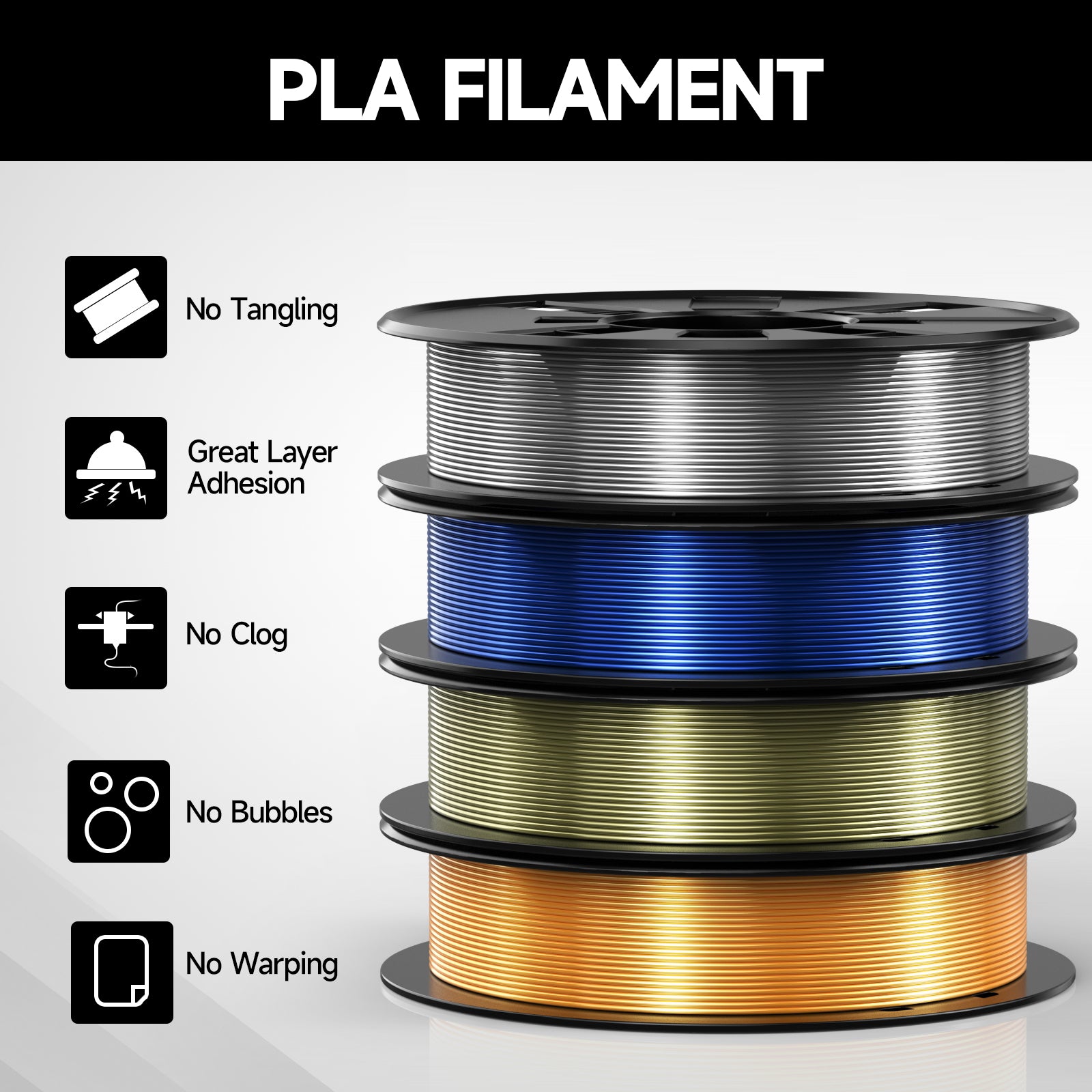 Silk-Bronze/Silver/Blue/Gold 200g*4