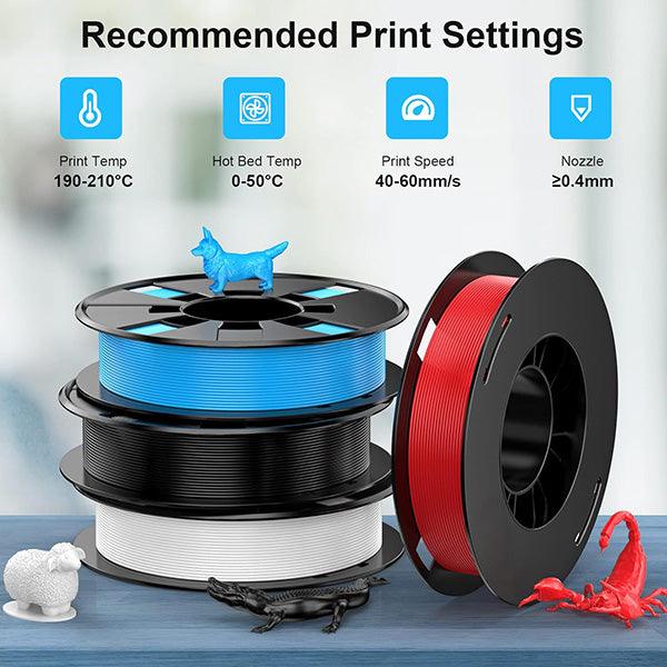 PLA- Black/ White/ Blue/ Red 200g*4 - ENTINA