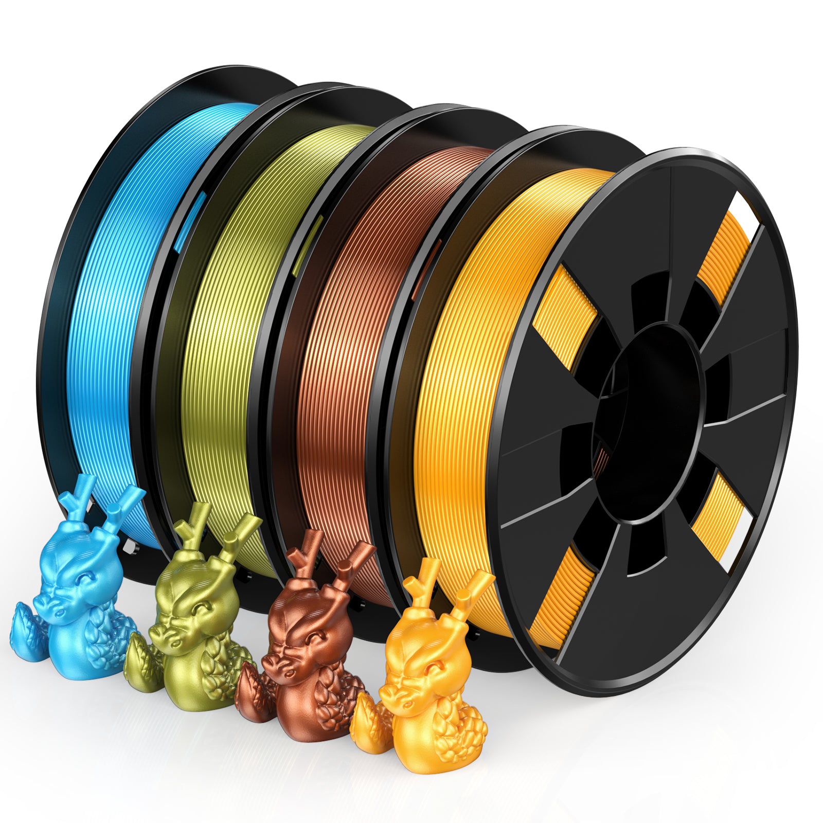 Silk- Red Copper/Bronze/Gold/Sky Blue  200g*4