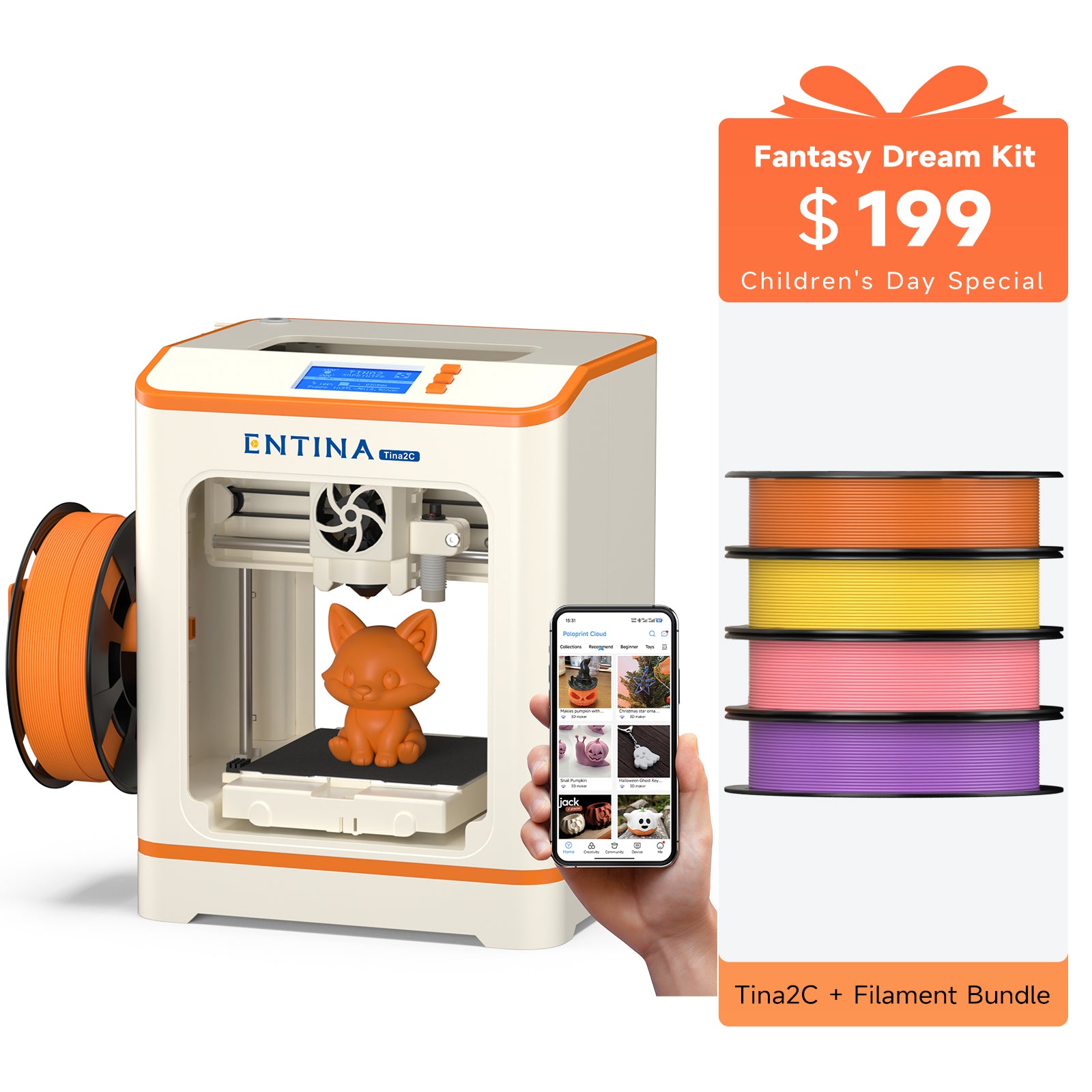 Entina 3D Printer Tina2C