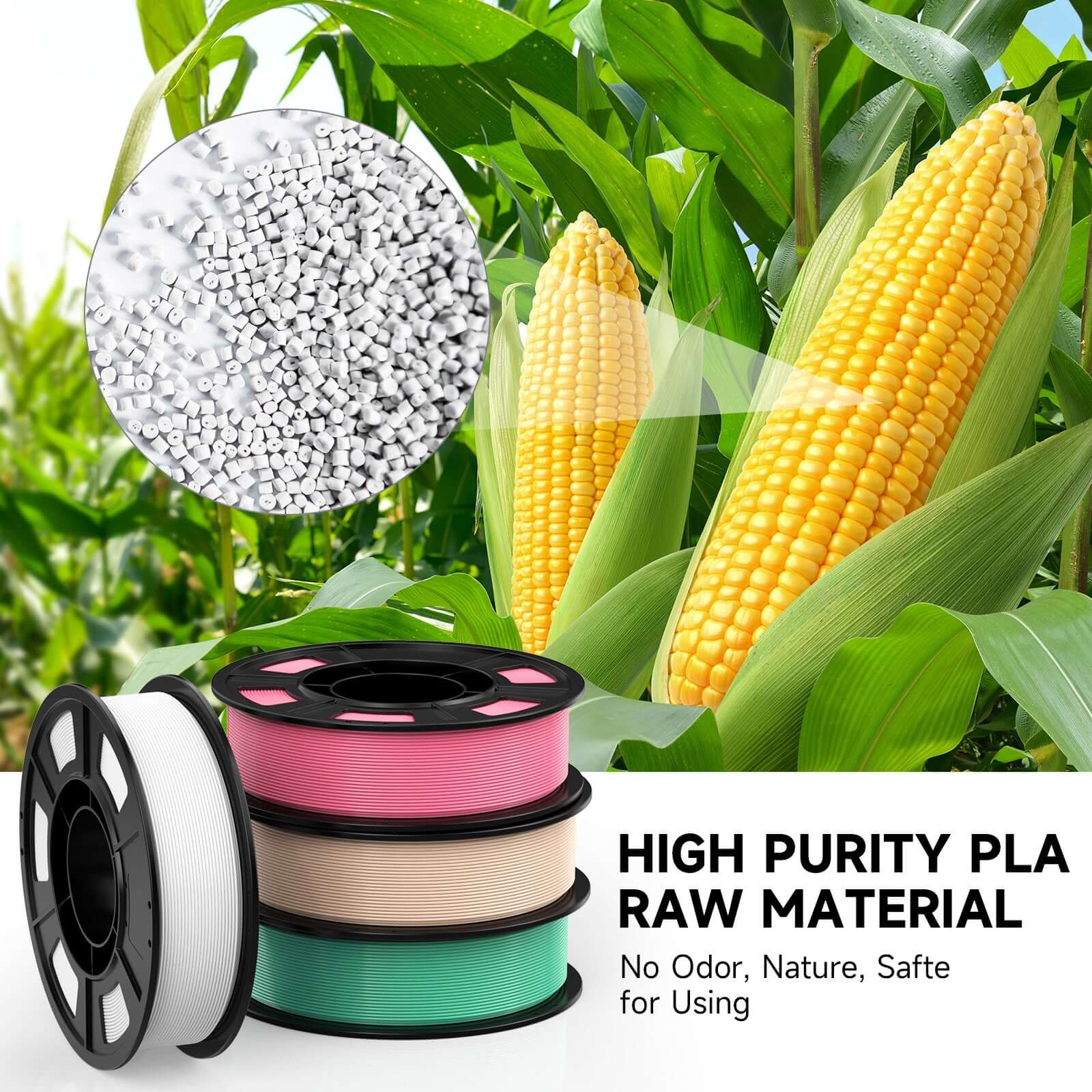 PLA-White/Pink/Green/Skin 250g*4