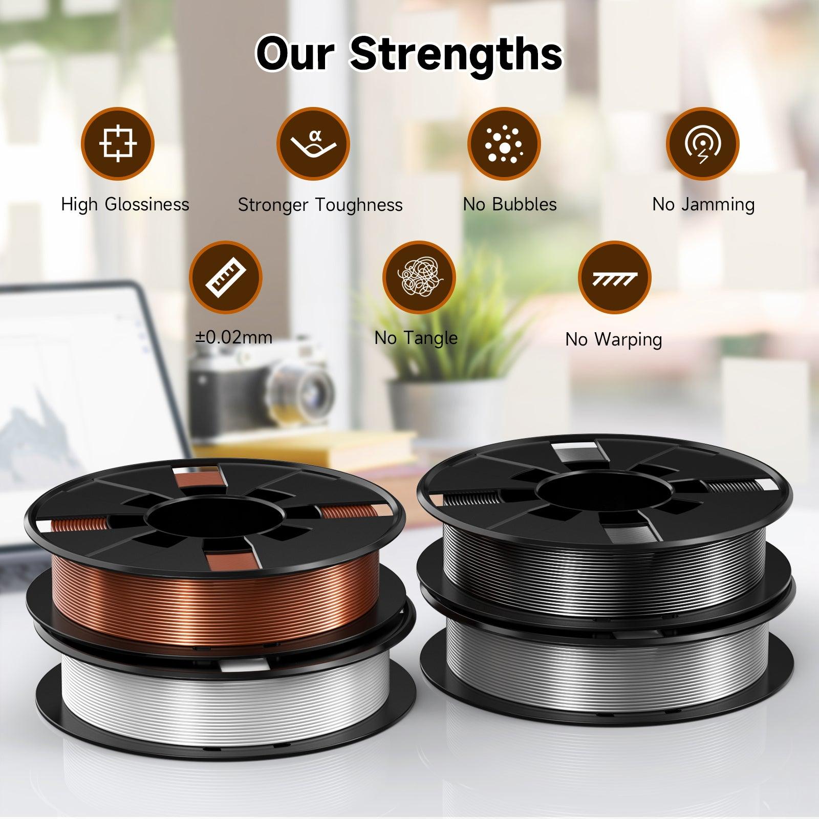 Silk- White/Grey/Brown/Black 200g*4 - ENTINA