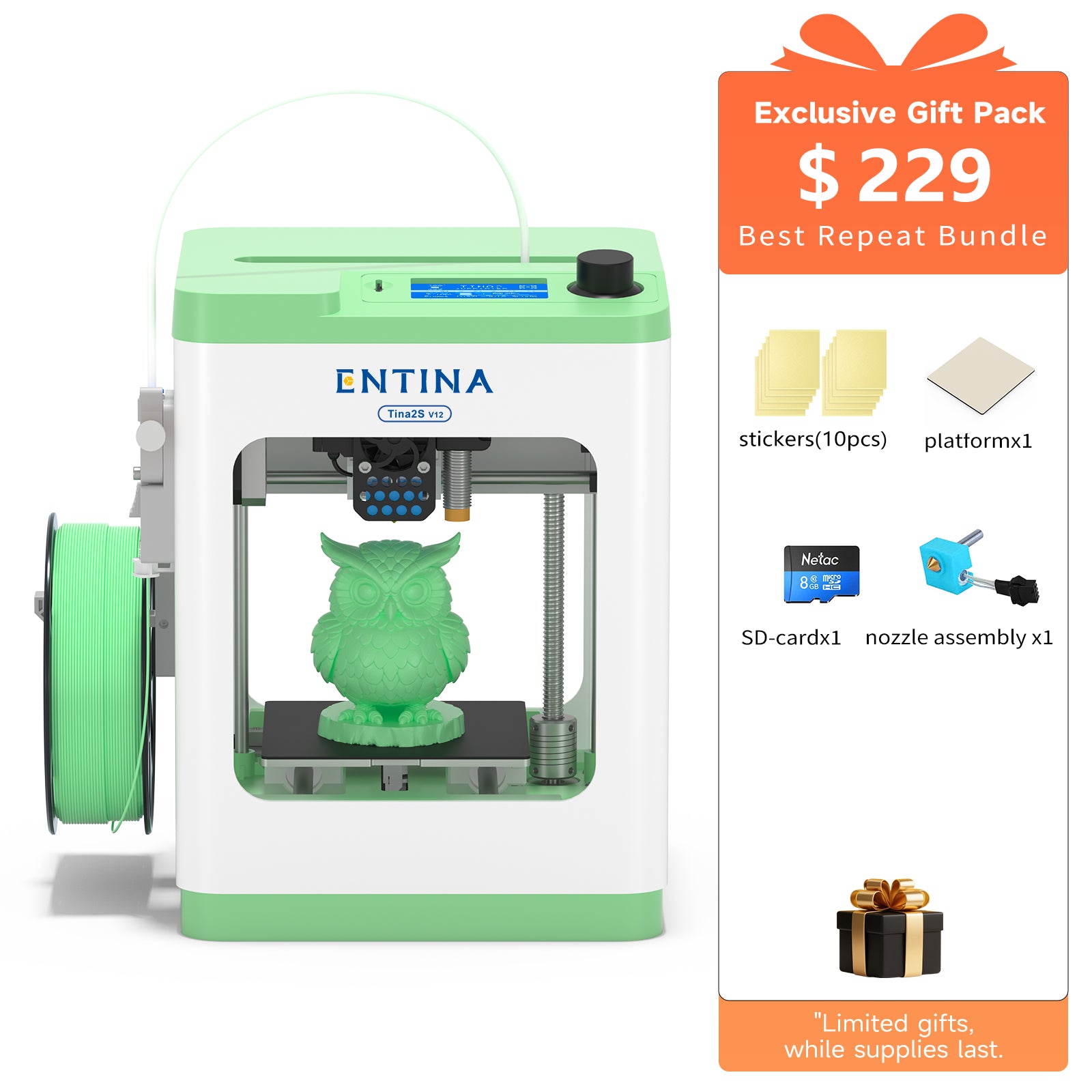 Tina2s 3D Printer | Best home 3d printer