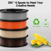 PLA-Wood/Orange/Gray/Coffee 250g*4 - ENTINA