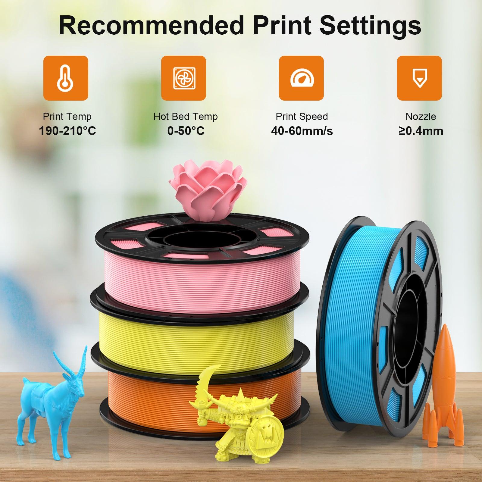 PLA- Orange/ Yellow/ Blue/ Pink 200g*4 - ENTINA