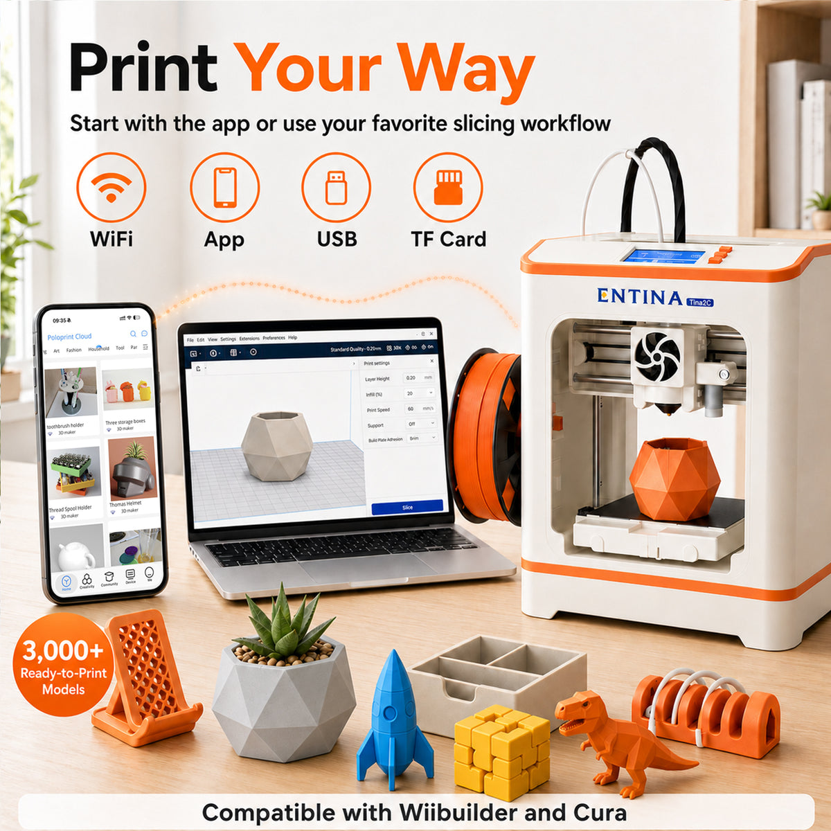 Entina Tina2C 3D Printer