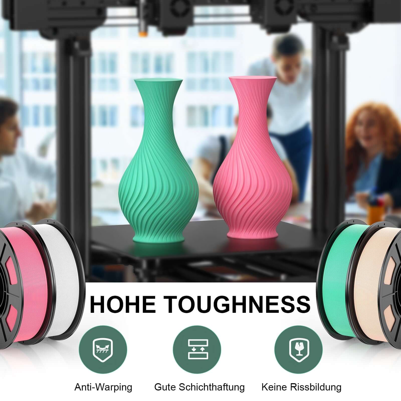 PLA-White/Pink/Green/Skin 250g*4