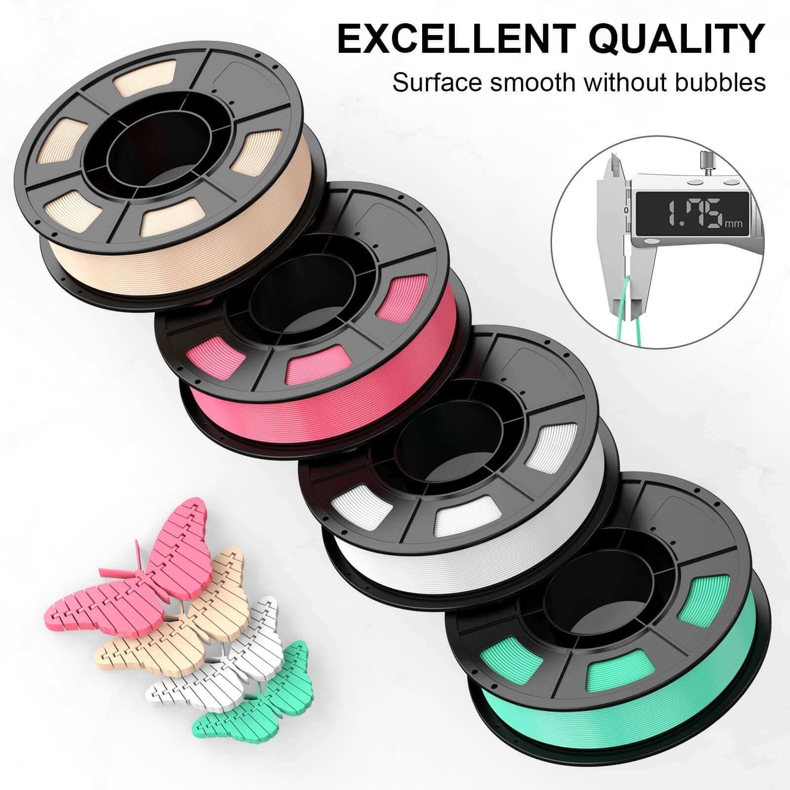 PLA-White/Pink/Green/Skin 250g*4