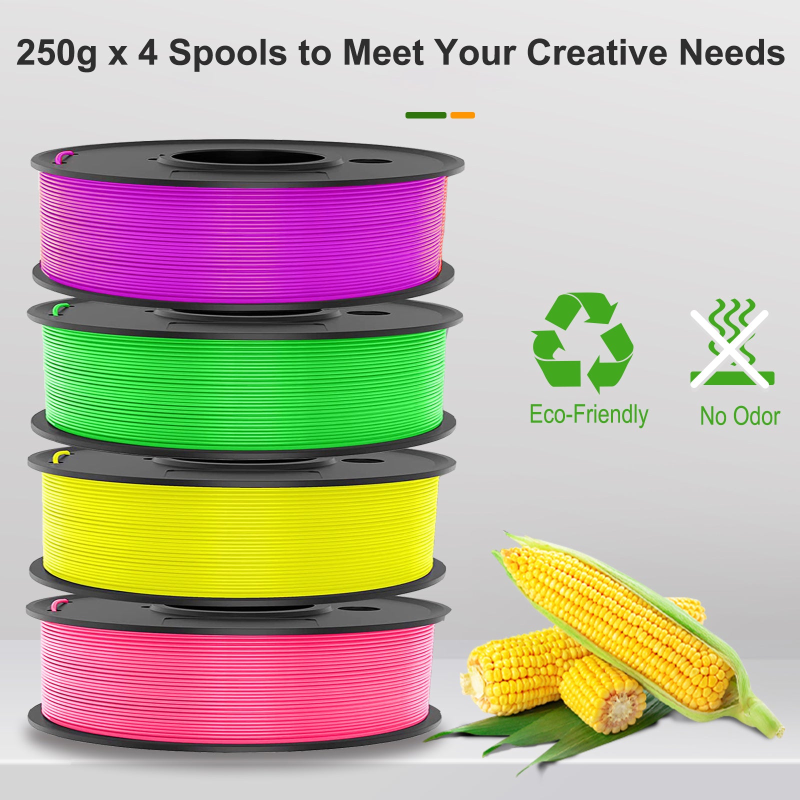 PLA-Pink/Yellow/Green/Purple 250g*4