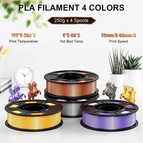 Silk- silk-red/ copper/ gold/ purple silver  250g*4