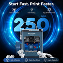 Entina Tina2 Plus Smart 3D Printers with 250MM/S Fast Printing, Fully Assembled, 3D Printer for Kids and Beginners