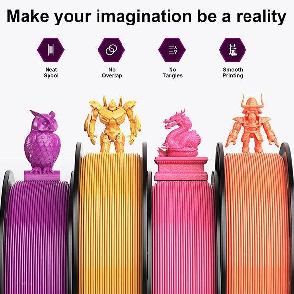 PLA- pink/ purple/ golden/ orange 250g*4 - ENTINA