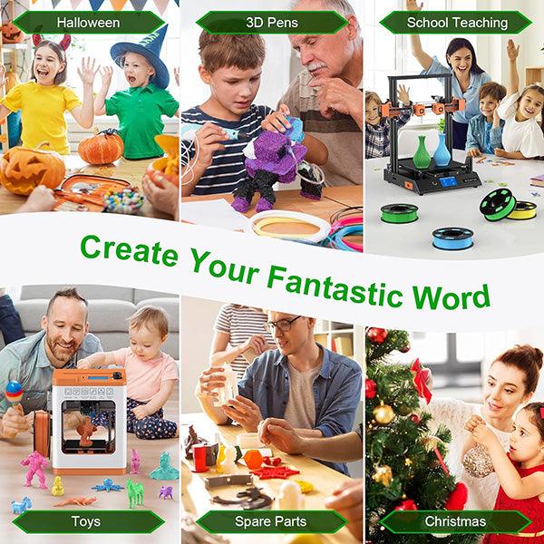 PLA- green/ yellow/ bright green/ sky blue 250g*4 - ENTINA