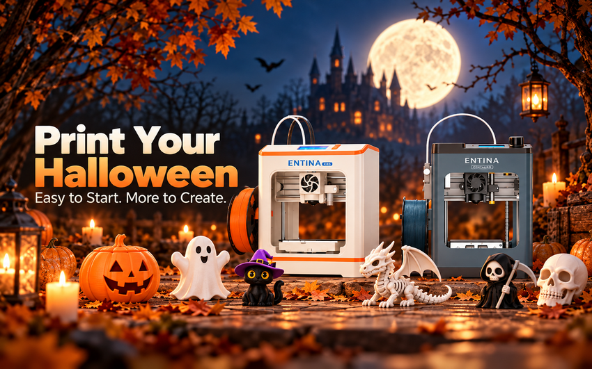 Halloween 3D prints made with ENTINA printers