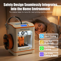 ENTINA Tina2C 3D printer with quiet operation for home, classroom, and kids learning