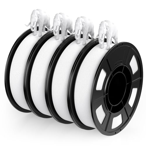 Entina PLAフィラメント 1.75mm ホワイト 250g×4巻セット 合計1kg ±0.02mm 3Dプリンター用