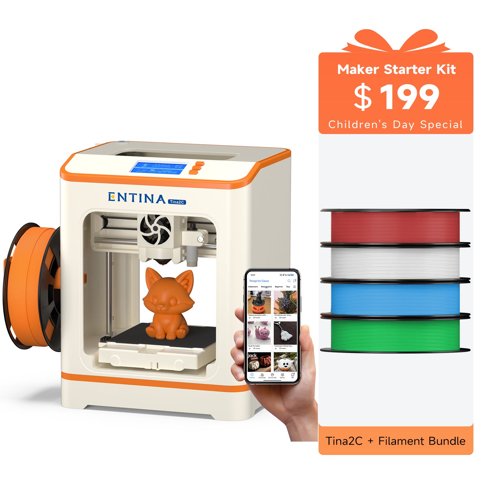 Entina 3D Printer Tina2C