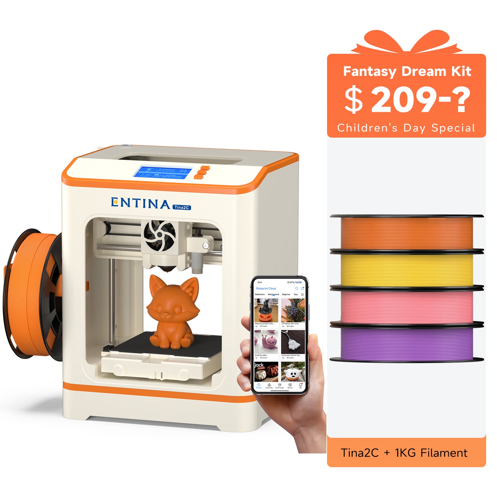 Entina 3D Printer Tina2C