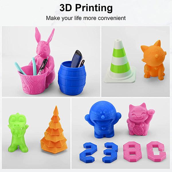 PLA- Bright Green/Orange/Sapphire Blue/Pink 200g*4 - ENTINA