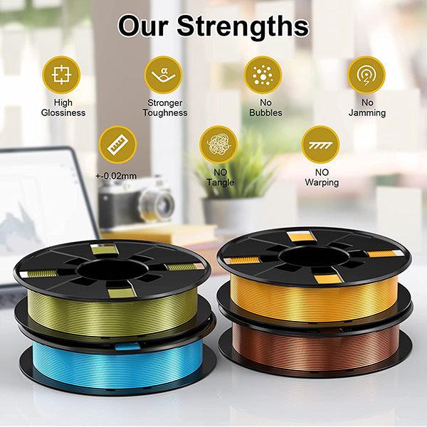 Silk- Red Copper/Bronze/Gold/Sky Blue 200g*4 (25% off) - ENTINA